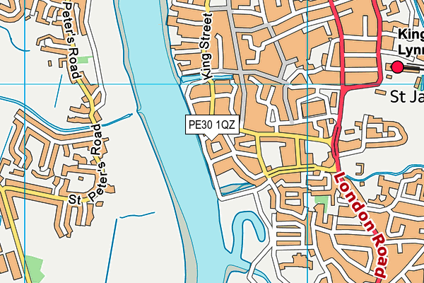 PE30 1QZ map - OS VectorMap District (Ordnance Survey) PE30 1QZ map - OS VectorMap District (Ordnance Survey)