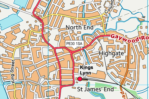 PE30 1SA map - OS VectorMap District (Ordnance Survey) PE30 1SA map - OS VectorMap District (Ordnance Survey)