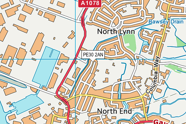 PE30 2AN map - OS VectorMap District (Ordnance Survey) PE30 2AN map - OS VectorMap District (Ordnance Survey)