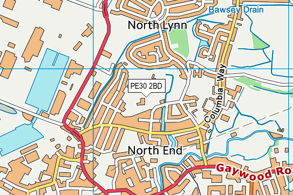 PE30 2BD map - OS VectorMap District (Ordnance Survey) PE30 2BD map - OS VectorMap District (Ordnance Survey)