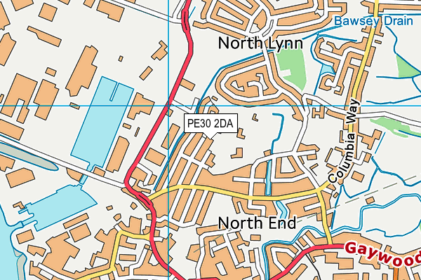PE30 2DA map - OS VectorMap District (Ordnance Survey) PE30 2DA map - OS VectorMap District (Ordnance Survey)