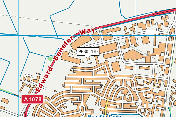 PE30 2DD map - OS VectorMap District (Ordnance Survey) PE30 2DD map - OS VectorMap District (Ordnance Survey)