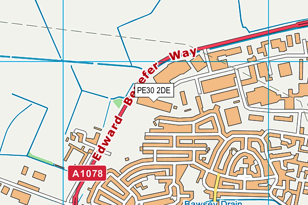 PE30 2DE map - OS VectorMap District (Ordnance Survey) PE30 2DE map - OS VectorMap District (Ordnance Survey)