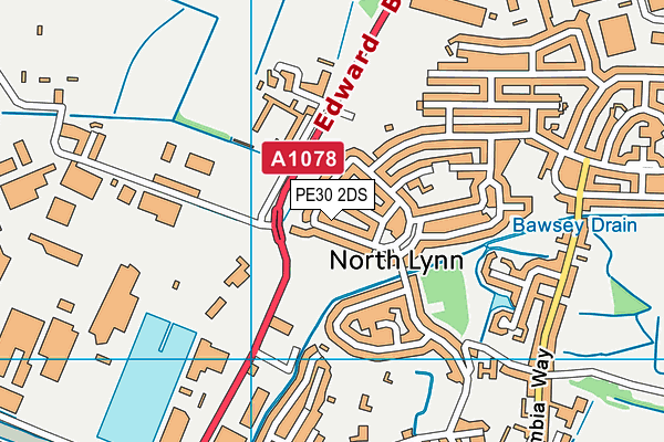 PE30 2DS map - OS VectorMap District (Ordnance Survey) PE30 2DS map - OS VectorMap District (Ordnance Survey)