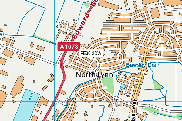PE30 2DW map - OS VectorMap District (Ordnance Survey) PE30 2DW map - OS VectorMap District (Ordnance Survey)
