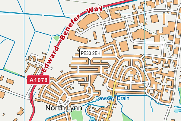 PE30 2EH map - OS VectorMap District (Ordnance Survey) PE30 2EH map - OS VectorMap District (Ordnance Survey)