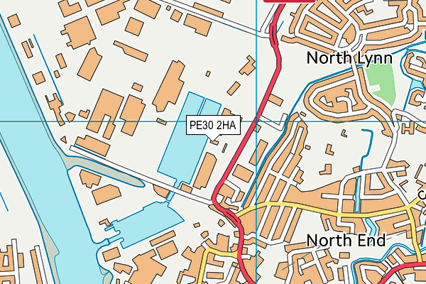 PE30 2HA map - OS VectorMap District (Ordnance Survey)