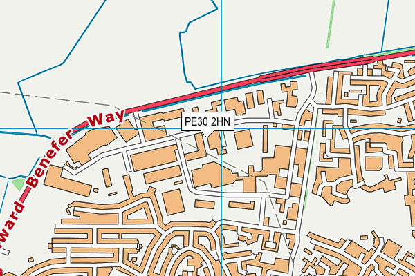 PE30 2HN map - OS VectorMap District (Ordnance Survey) PE30 2HN map - OS VectorMap District (Ordnance Survey)