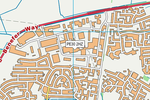 PE30 2HZ map - OS VectorMap District (Ordnance Survey) PE30 2HZ map - OS VectorMap District (Ordnance Survey)