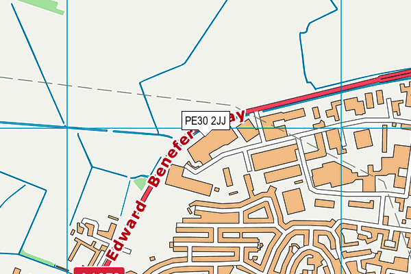 PE30 2JJ map - OS VectorMap District (Ordnance Survey) PE30 2JJ map - OS VectorMap District (Ordnance Survey)