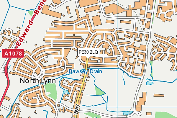 PE30 2LQ map - OS VectorMap District (Ordnance Survey)
