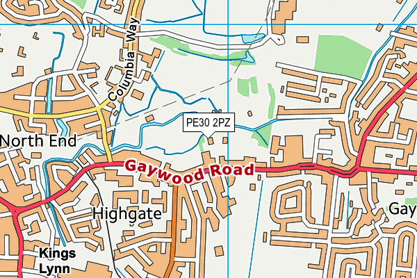 PE30 2PZ map - OS VectorMap District (Ordnance Survey) PE30 2PZ map - OS VectorMap District (Ordnance Survey)