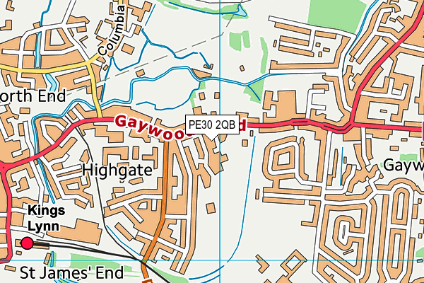 PE30 2QB map - OS VectorMap District (Ordnance Survey) PE30 2QB map - OS VectorMap District (Ordnance Survey)