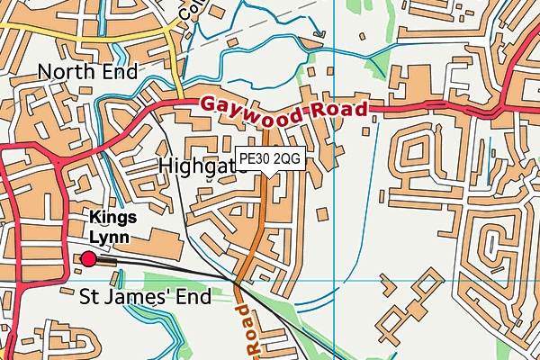 PE30 2QG map - OS VectorMap District (Ordnance Survey) PE30 2QG map - OS VectorMap District (Ordnance Survey)