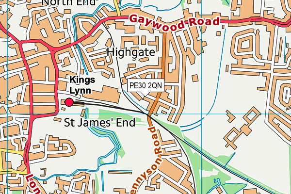 PE30 2QN map - OS VectorMap District (Ordnance Survey) PE30 2QN map - OS VectorMap District (Ordnance Survey)