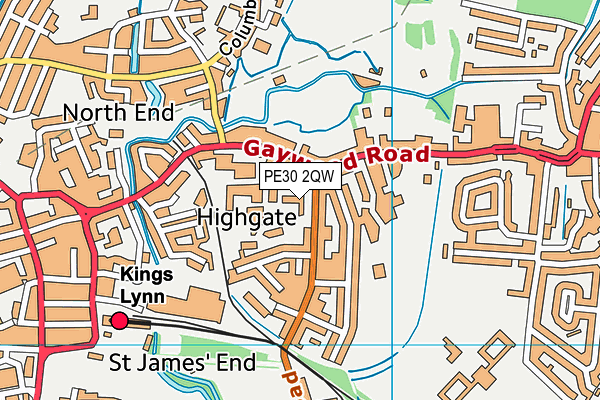 PE30 2QW map - OS VectorMap District (Ordnance Survey) PE30 2QW map - OS VectorMap District (Ordnance Survey)