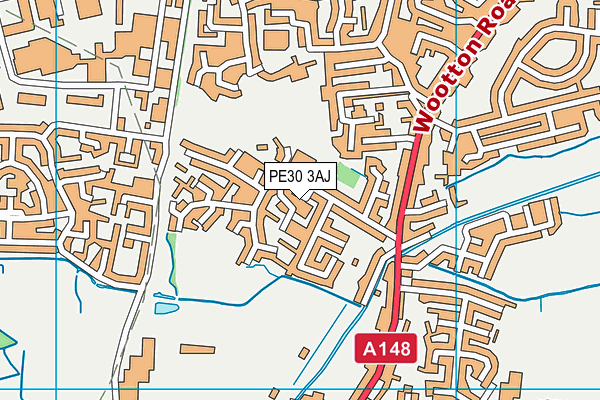 PE30 3AJ map - OS VectorMap District (Ordnance Survey)