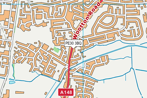 PE30 3BQ map - OS VectorMap District (Ordnance Survey) PE30 3BQ map - OS VectorMap District (Ordnance Survey)