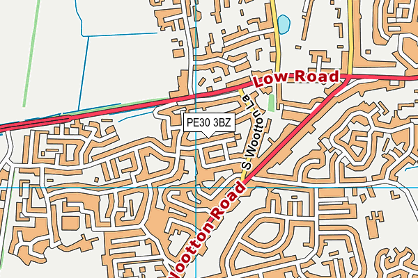 PE30 3BZ map - OS VectorMap District (Ordnance Survey) PE30 3BZ map - OS VectorMap District (Ordnance Survey)