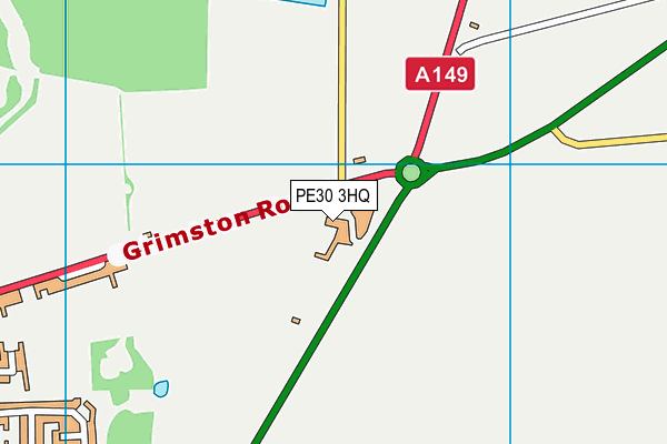 PE30 3HQ map - OS VectorMap District (Ordnance Survey)