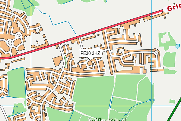 PE30 3HZ map - OS VectorMap District (Ordnance Survey) PE30 3HZ map - OS VectorMap District (Ordnance Survey)