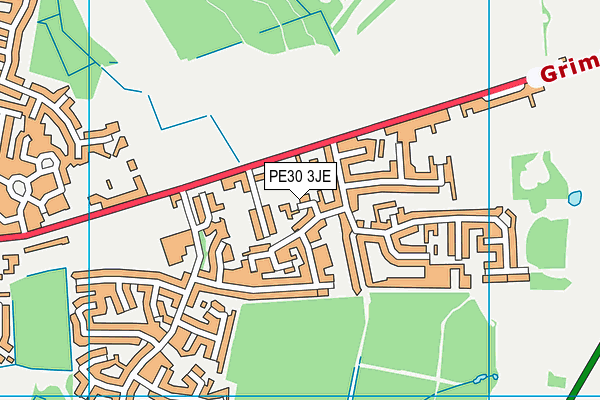 PE30 3JE map - OS VectorMap District (Ordnance Survey) PE30 3JE map - OS VectorMap District (Ordnance Survey)