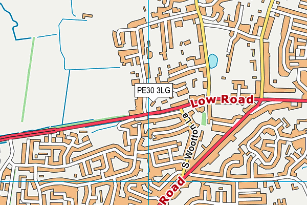 PE30 3LG map - OS VectorMap District (Ordnance Survey)