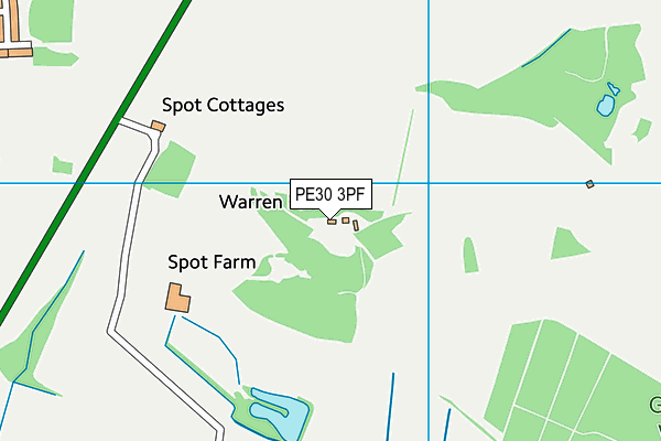 PE30 3PF map - OS VectorMap District (Ordnance Survey) PE30 3PF map - OS VectorMap District (Ordnance Survey)