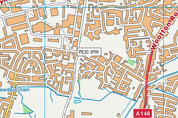 PE30 3PW map - OS VectorMap District (Ordnance Survey) PE30 3PW map - OS VectorMap District (Ordnance Survey)