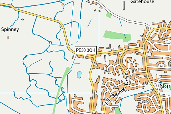 PE30 3QH map - OS VectorMap District (Ordnance Survey) PE30 3QH map - OS VectorMap District (Ordnance Survey)