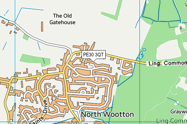 PE30 3QT map - OS VectorMap District (Ordnance Survey) PE30 3QT map - OS VectorMap District (Ordnance Survey)