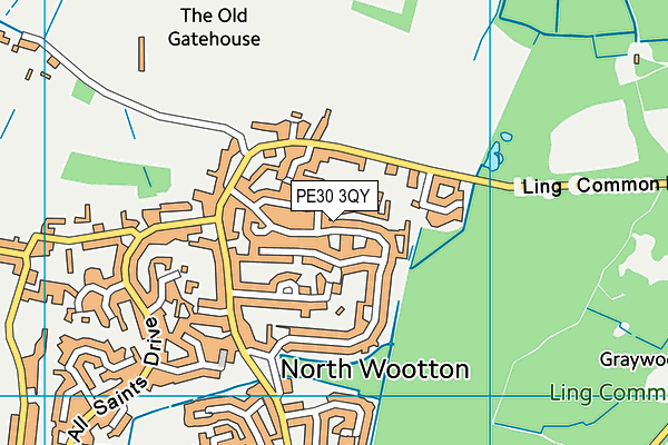 PE30 3QY map - OS VectorMap District (Ordnance Survey) PE30 3QY map - OS VectorMap District (Ordnance Survey)