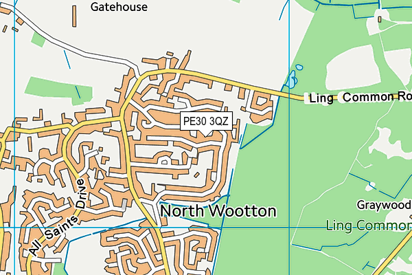 PE30 3QZ map - OS VectorMap District (Ordnance Survey) PE30 3QZ map - OS VectorMap District (Ordnance Survey)