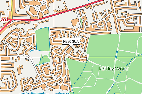 PE30 3UA map - OS VectorMap District (Ordnance Survey) PE30 3UA map - OS VectorMap District (Ordnance Survey)