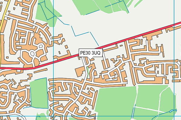 PE30 3UQ map - OS VectorMap District (Ordnance Survey) PE30 3UQ map - OS VectorMap District (Ordnance Survey)