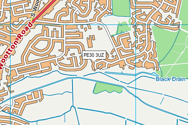 PE30 3UZ map - OS VectorMap District (Ordnance Survey) PE30 3UZ map - OS VectorMap District (Ordnance Survey)
