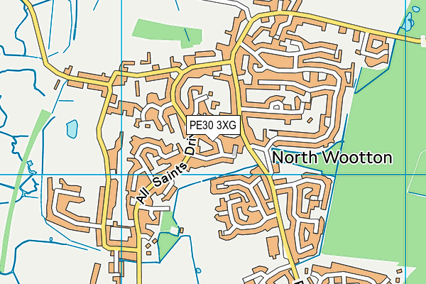 PE30 3XG map - OS VectorMap District (Ordnance Survey) PE30 3XG map - OS VectorMap District (Ordnance Survey)