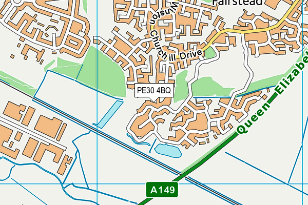 PE30 4BQ map - OS VectorMap District (Ordnance Survey) PE30 4BQ map - OS VectorMap District (Ordnance Survey)