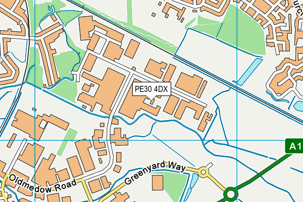 PE30 4DX map - OS VectorMap District (Ordnance Survey) PE30 4DX map - OS VectorMap District (Ordnance Survey)