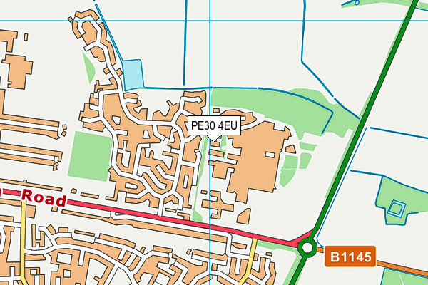 PE30 4EU map - OS VectorMap District (Ordnance Survey) PE30 4EU map - OS VectorMap District (Ordnance Survey)
