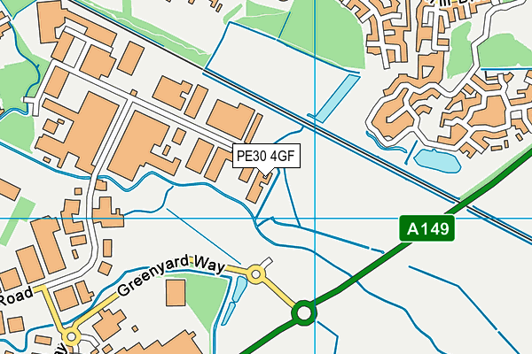 PE30 4GF map - OS VectorMap District (Ordnance Survey) PE30 4GF map - OS VectorMap District (Ordnance Survey)