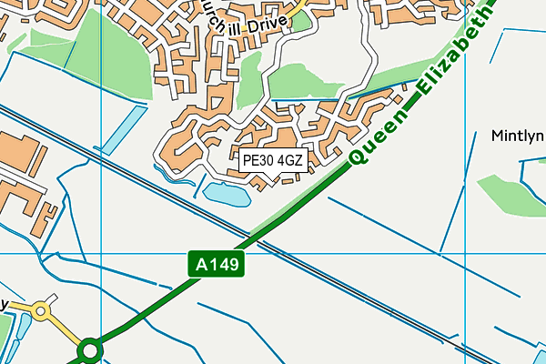 PE30 4GZ map - OS VectorMap District (Ordnance Survey) PE30 4GZ map - OS VectorMap District (Ordnance Survey)