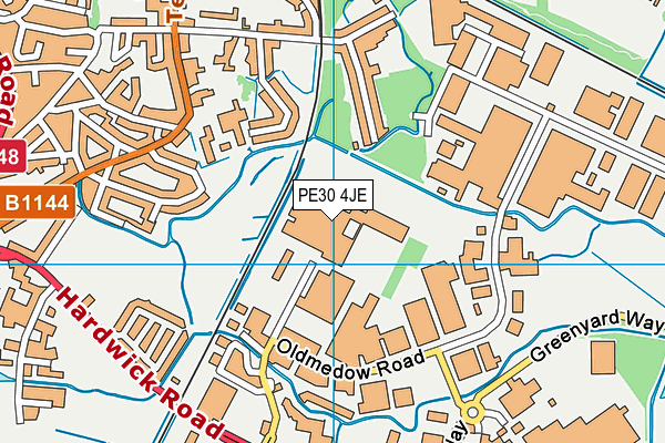 PE30 4JE map - OS VectorMap District (Ordnance Survey) PE30 4JE map - OS VectorMap District (Ordnance Survey)