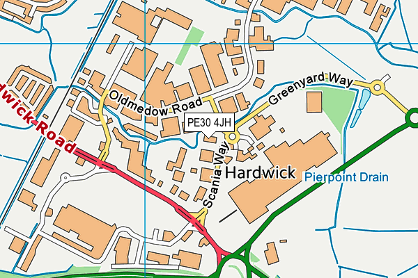 PE30 4JH map - OS VectorMap District (Ordnance Survey) PE30 4JH map - OS VectorMap District (Ordnance Survey)