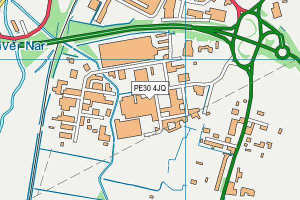 PE30 4JQ map - OS VectorMap District (Ordnance Survey) PE30 4JQ map - OS VectorMap District (Ordnance Survey)