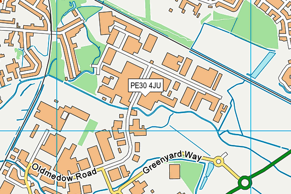 PE30 4JU map - OS VectorMap District (Ordnance Survey) PE30 4JU map - OS VectorMap District (Ordnance Survey)