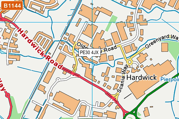 PE30 4JX map - OS VectorMap District (Ordnance Survey) PE30 4JX map - OS VectorMap District (Ordnance Survey)