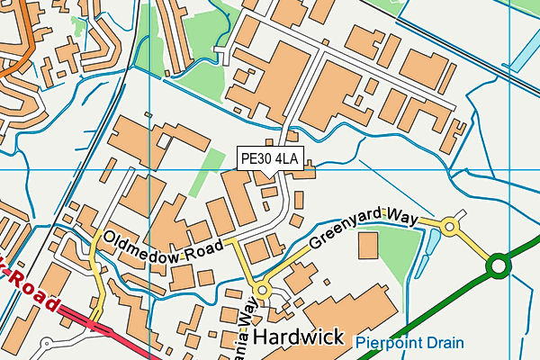 PE30 4LA map - OS VectorMap District (Ordnance Survey) PE30 4LA map - OS VectorMap District (Ordnance Survey)