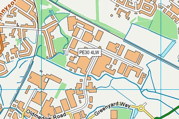 PE30 4LW map - OS VectorMap District (Ordnance Survey) PE30 4LW map - OS VectorMap District (Ordnance Survey)
