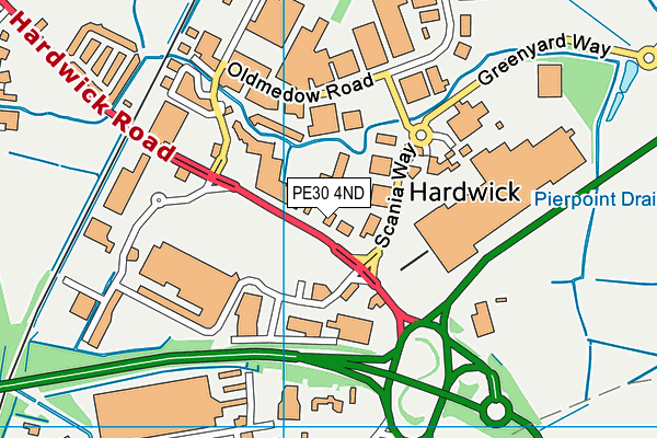 PE30 4ND map - OS VectorMap District (Ordnance Survey) PE30 4ND map - OS VectorMap District (Ordnance Survey)